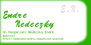 endre nedeczky business card